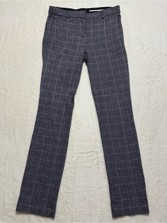 Ann Taylor Pants - Ann Taylor Slim Leg Plaid Check Career Pant Work Size 0 Full Length